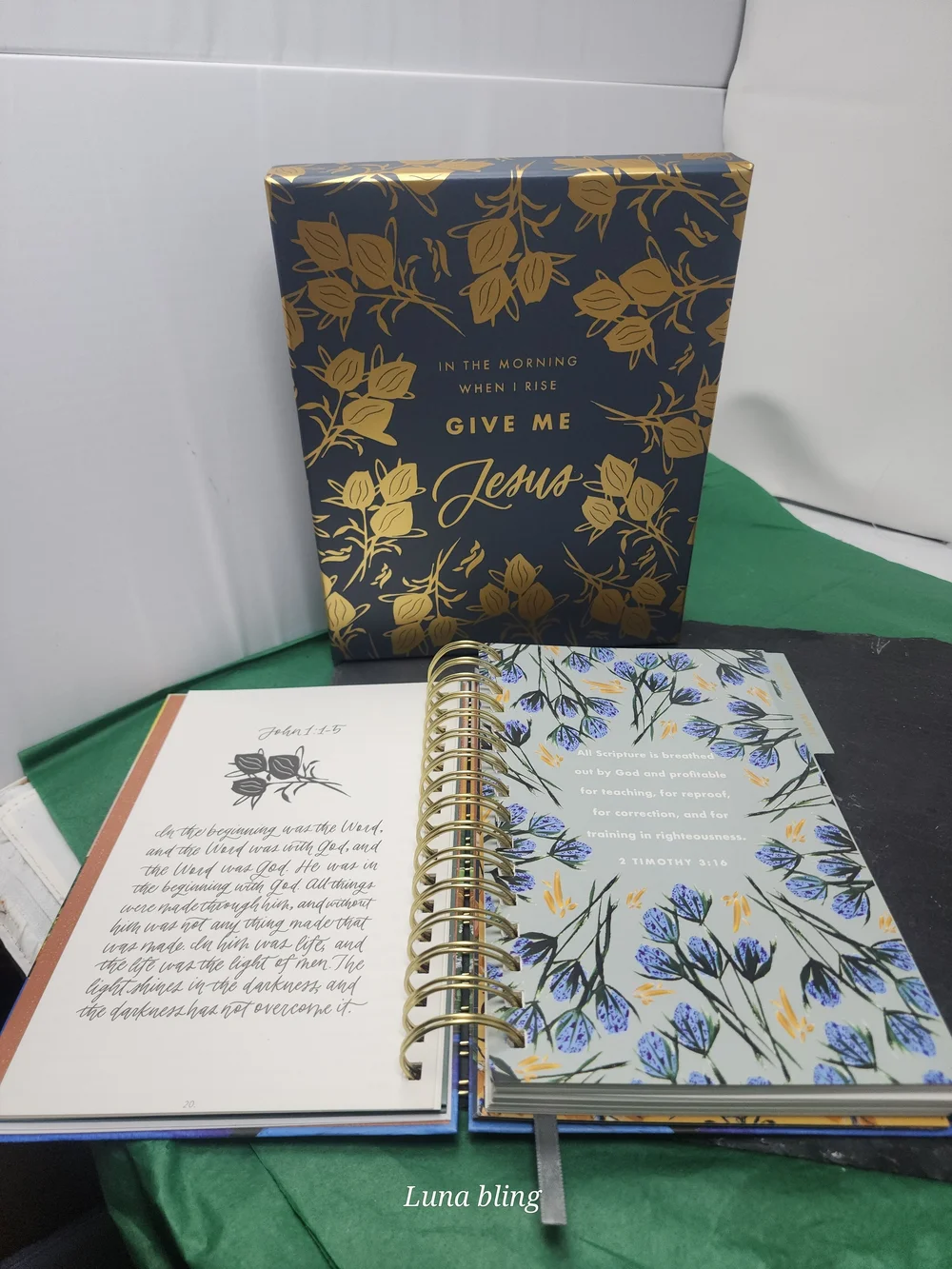 Give Me Jesus Navy and Gold Decorative Journal Set
